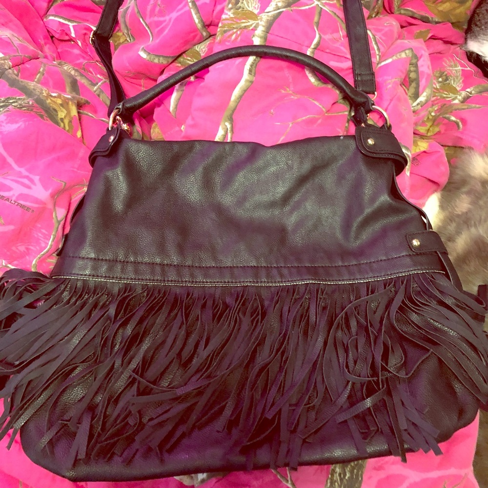Steve Madden boho fringe tote purse